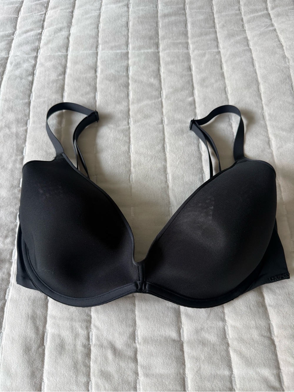 SKIMS Black Mesh Smooth Push-Up Bra